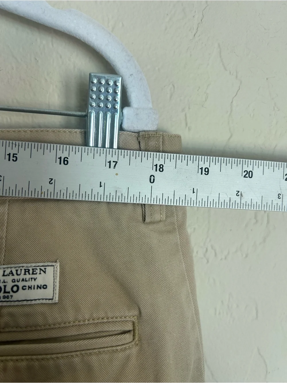 Polo Ralph Lauren Shorts Mens 38 Chino Flat Front Khaki School Preppy (1763)